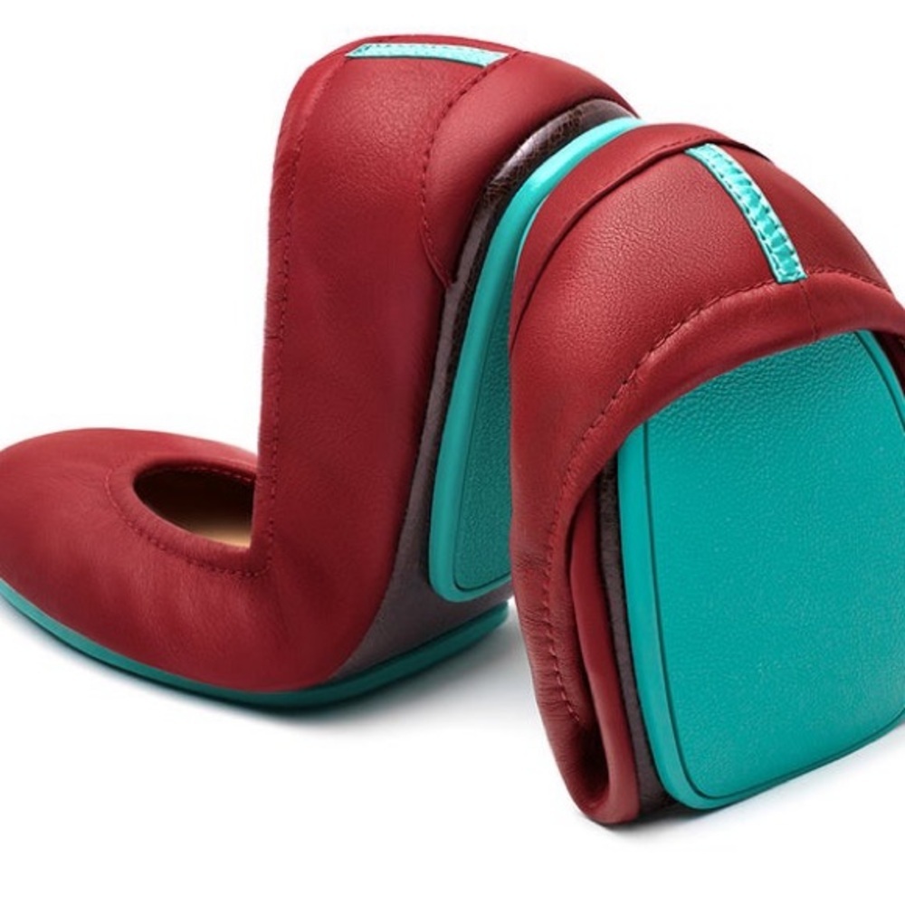 Tieks by Gavrieli Cardinal Red Leather Ballet Flats Size 9